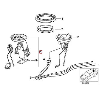 NEW BMW 3 E36 RIGHT FUEL TANK DELIVERY UNIT 16146758736 6758736 ORIGINAL