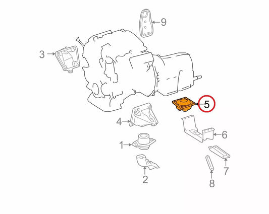 NEW MERCEDES-BENZ GL X164 TRANSMISSION MOUNT A1662400518 1662400518 ORIGINAL