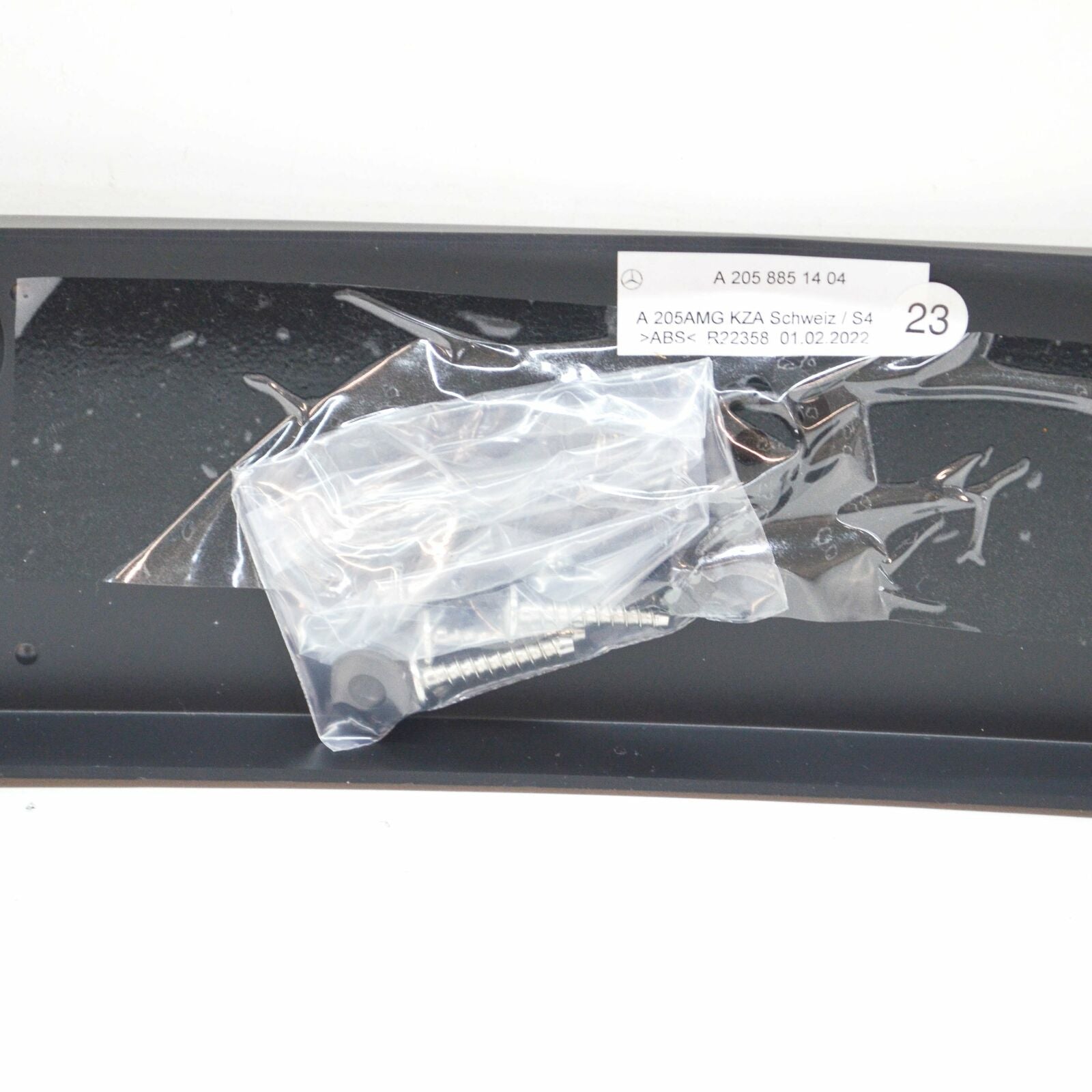 NEW MB C COUPE C205 FRONT BUMPER LICENSE NUMBER HOLDER A2058803705 ORIGINAL
