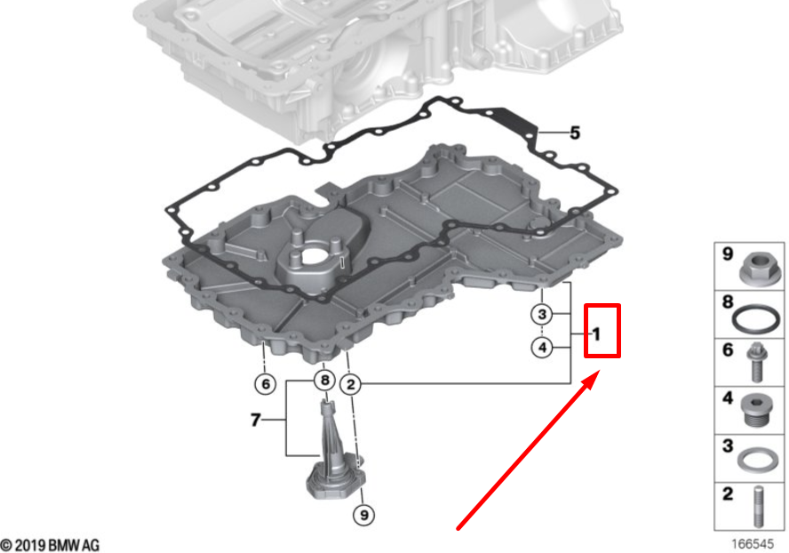 new bmw x6 f16 engine oil pan 11137566803 7566803 original