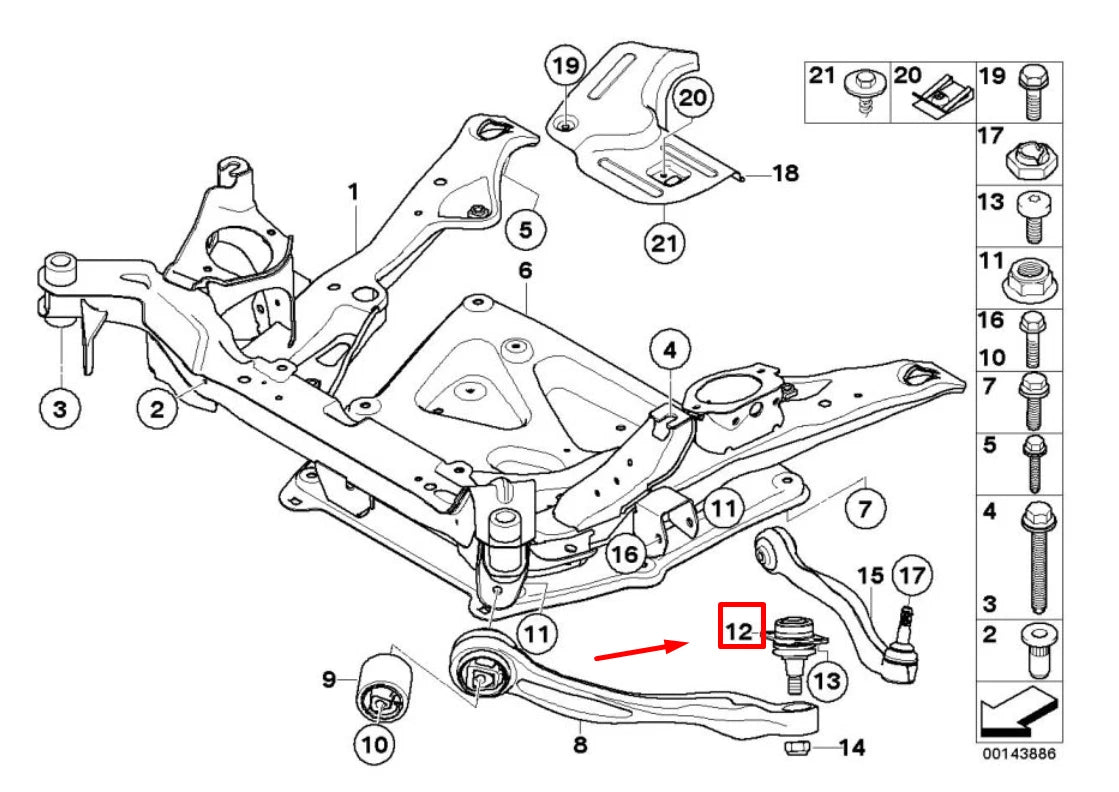 NEW BMW 5 E60 FRONT UPPER BALL JOINT 6779840 31126779840 ORIGINAL
