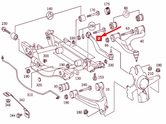 NEW MERCEDES-BENZ ML W163 REAR RIGHT TIE ROD A1633500653