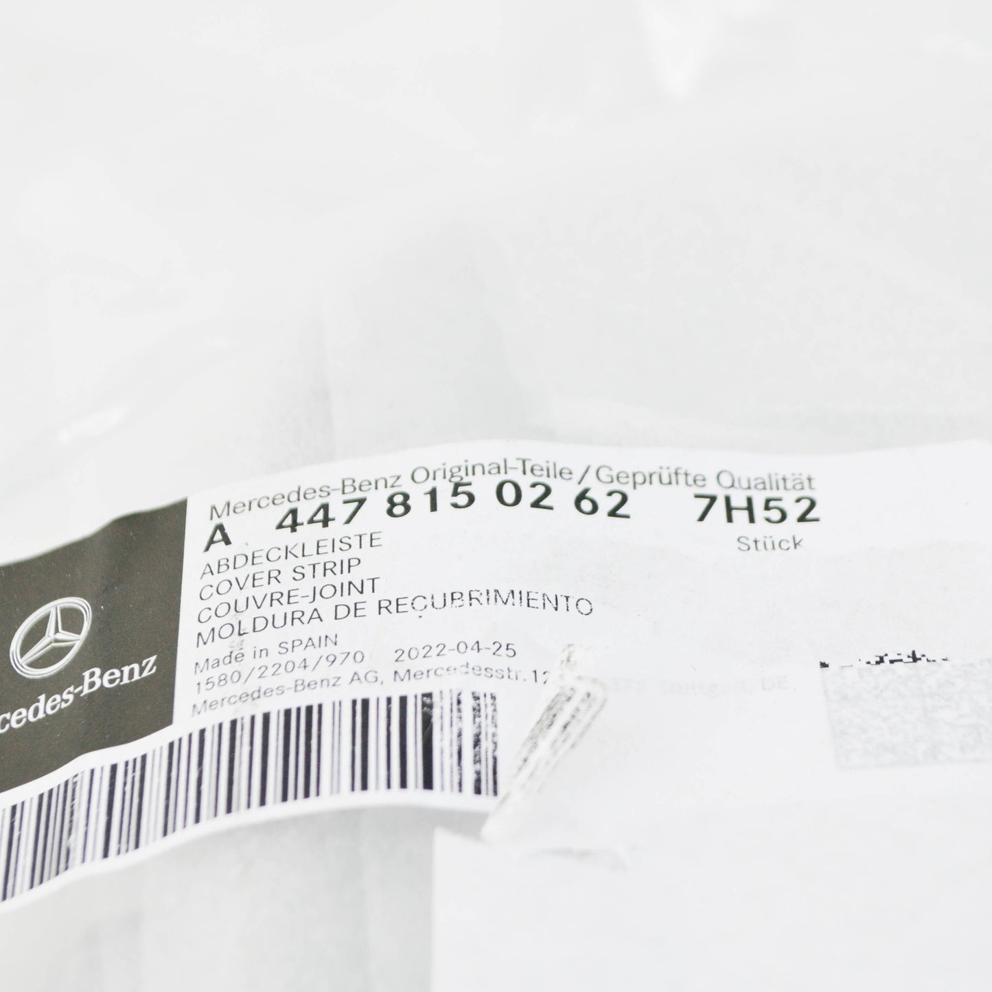 NEW MB VITO W447 RIGHT GRAB HANDLE COVER STRIP A44781502627H52 ORIGINAL