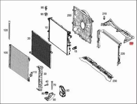 NEW MERCEDES BENZ GLC X253 UPPER AIR INLET DUCT A2535001100