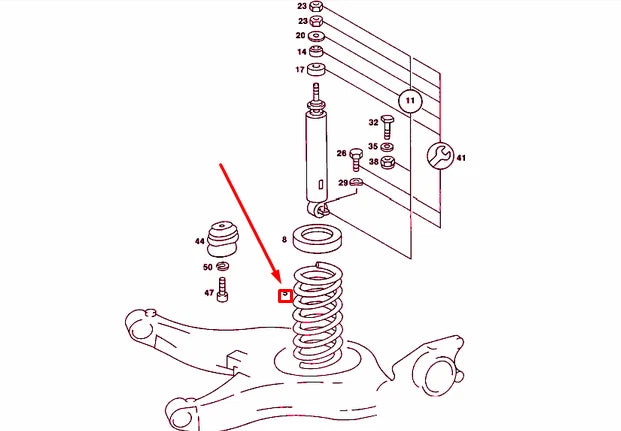 NEW MERCEDES-BENZ SL R107 REAR COIL SPRING A1153242204 ORIGINAL