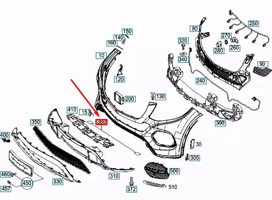 NEW MERCEDES-BENZ M-CLASS W166 FRONT CAMERA CABLE HARNESS A1665405714 ORIGINAL
