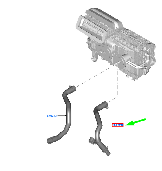 new ford focus mk4 heater water hose 2378866 kx61-18d359-bac original