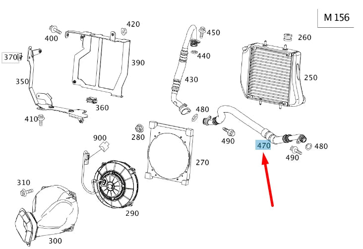 NEW MB C W204 AMG ENGINE AT SEPARATION POINT OIL LINE A2042700127 ORIGINAL