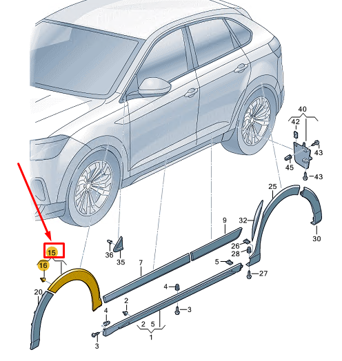 new vw taigo cs front left wheel cover 2g78547319b9 original