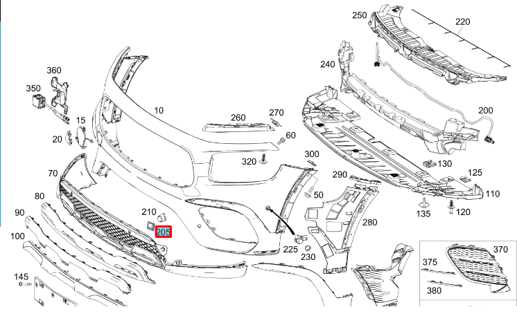 NEW MERCEDES-BENZ GLB X247 FRONT BUMPER LEFT MOUNT A2478858505 ORIGINAL