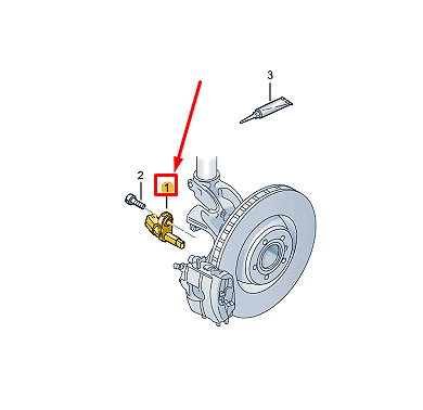new vw polo aw mk6 rear right speed sensor wht003862a original