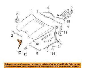 NEW BMW 7 E65 HOOD LATCH 51237186508 ORIGINAL