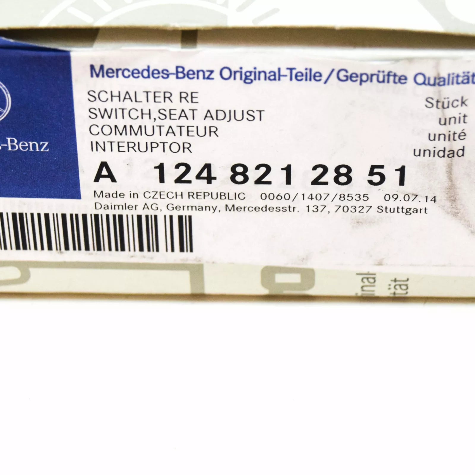 NEW MERCEDES-BENZ E W124 RIGHT ELECTRIC SEAT ADJUSTER SWITCH A1248212851