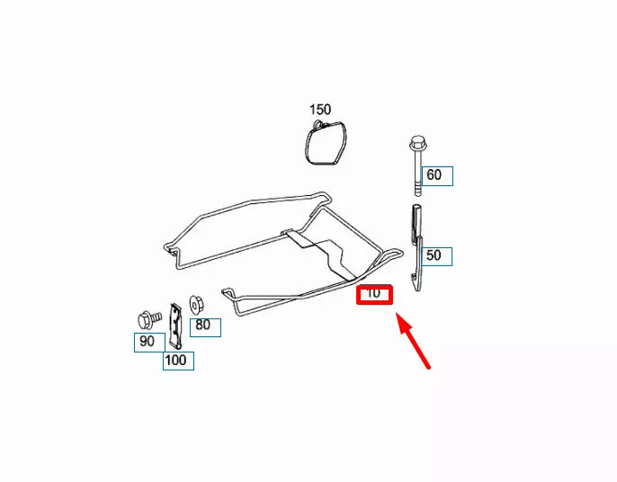 NEW MB SPRINTER W906 SPARE WHEEL CARRIER MOUNTING BRACKET A9064001141 ORIGINAL