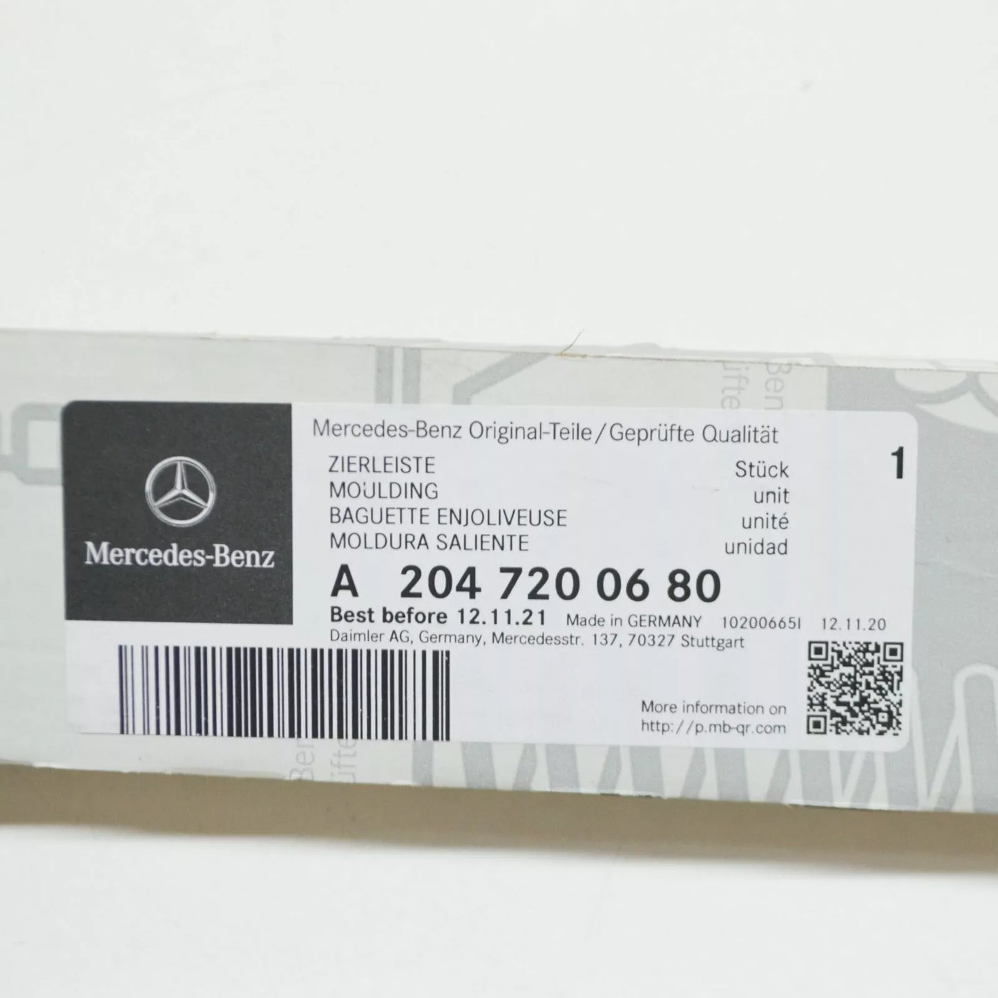 NEW MERCEDES-BENZ GLK-CLASS X204 FRONT RIGHT DOOR CHROME MOLDING TRIM