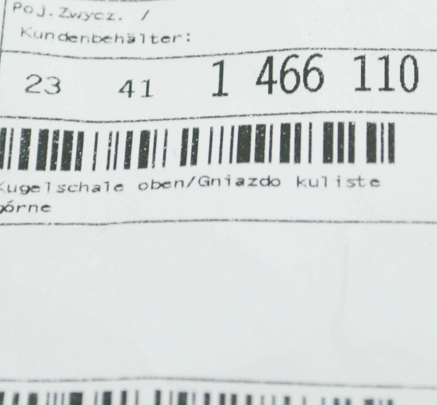 NEW BMW 3 E30 MANUAL SHIFT LEVER BALL CUP BUSHING 23411466110 ORIGINAL