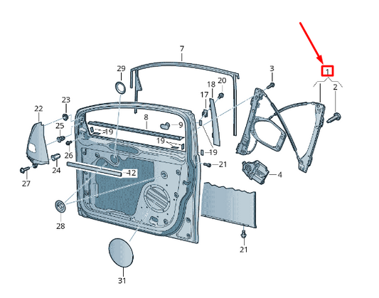 new vw golf plus 5m1, 521 front right door window regulator 5m0837462 original