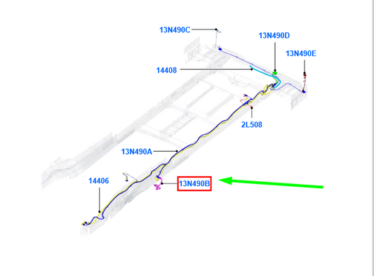 new ford transit mk3 trailer towing wiring 1496797 6c1t-13b576-af original