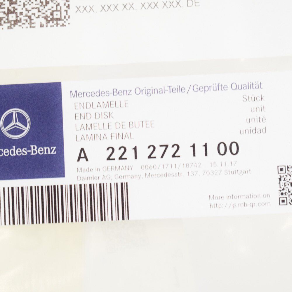 NEW MERCEDES-BENZ S-CLASS W221 AUTOMATIC GERBOX DISC A2212721100 ORIGINAL