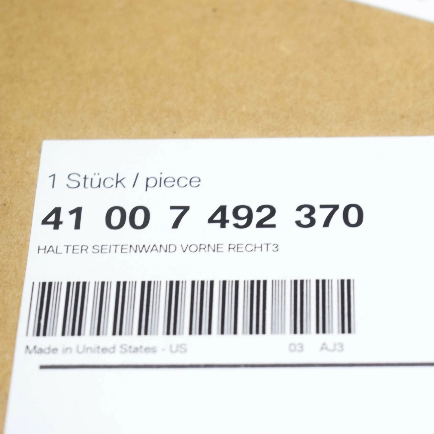 NEW BMW X5 G05 FRONT RIGHT FENDER HOLDER BRACKET 41007492370 ORIGINAL