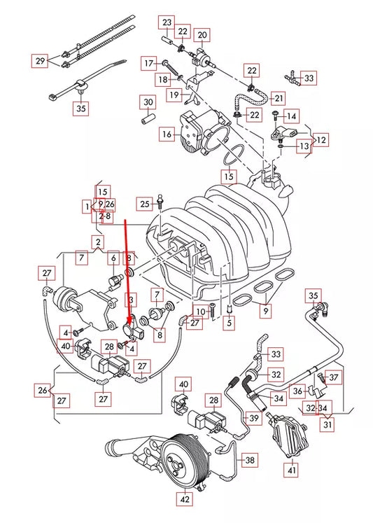 NEW VW GOLF MK5 INTAKE MANIFOLD PRESSURE SENSOR 03C907386E 1.6 FSI 85KW ORIGINAL