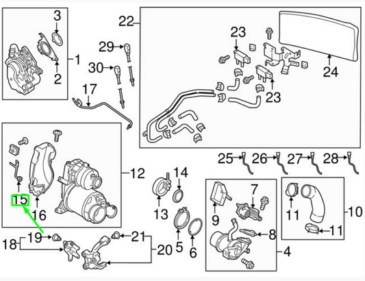 new volkswagen passat b8 3g exhaust intermediate pipe 04l131582b original