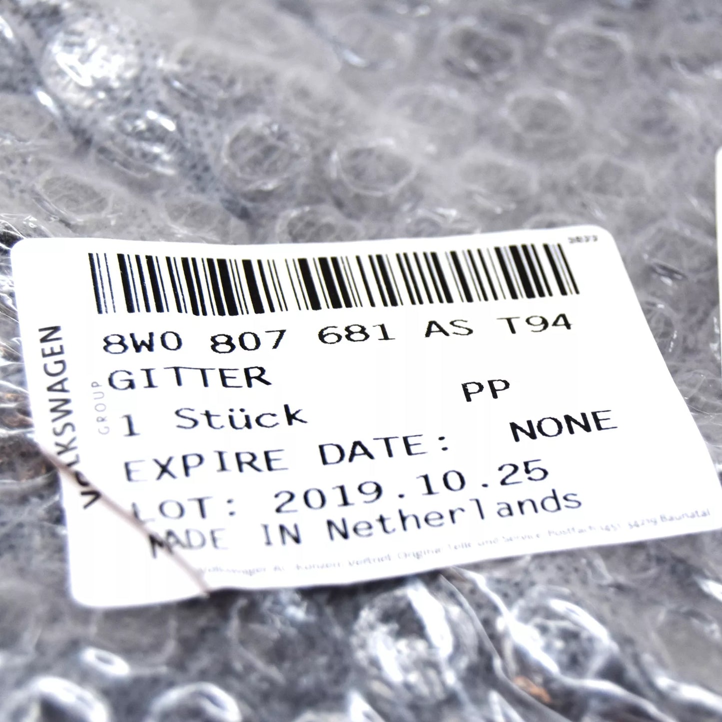 NEW AUDI RS4 B9 FRONT BUMPER LEFT SIDE FOG LIGHT GRILLE 8W0807681AST94 ORIGINAL