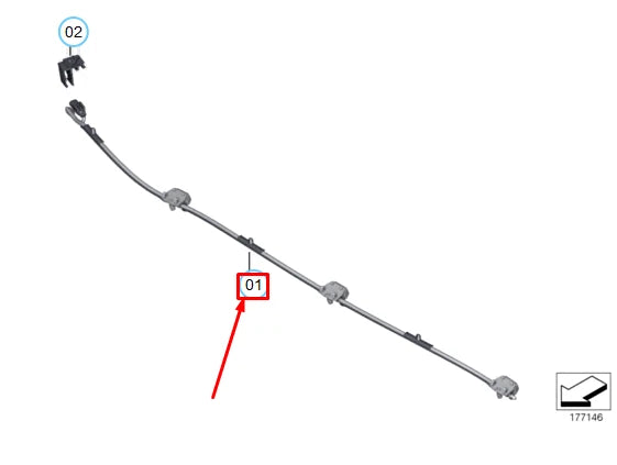NEW BMW 5 F10 WINDOW WASHING SYSTEM NOZZLE ARRAY 7205118 61667205118 ORIGINAL