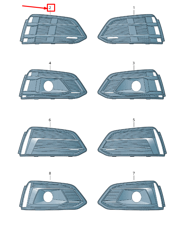 NEW AUDI A5 SPORTBACK F5 LEFT AIR GUIDE GRILLE 8W6807682B9B9 ORIGINAL