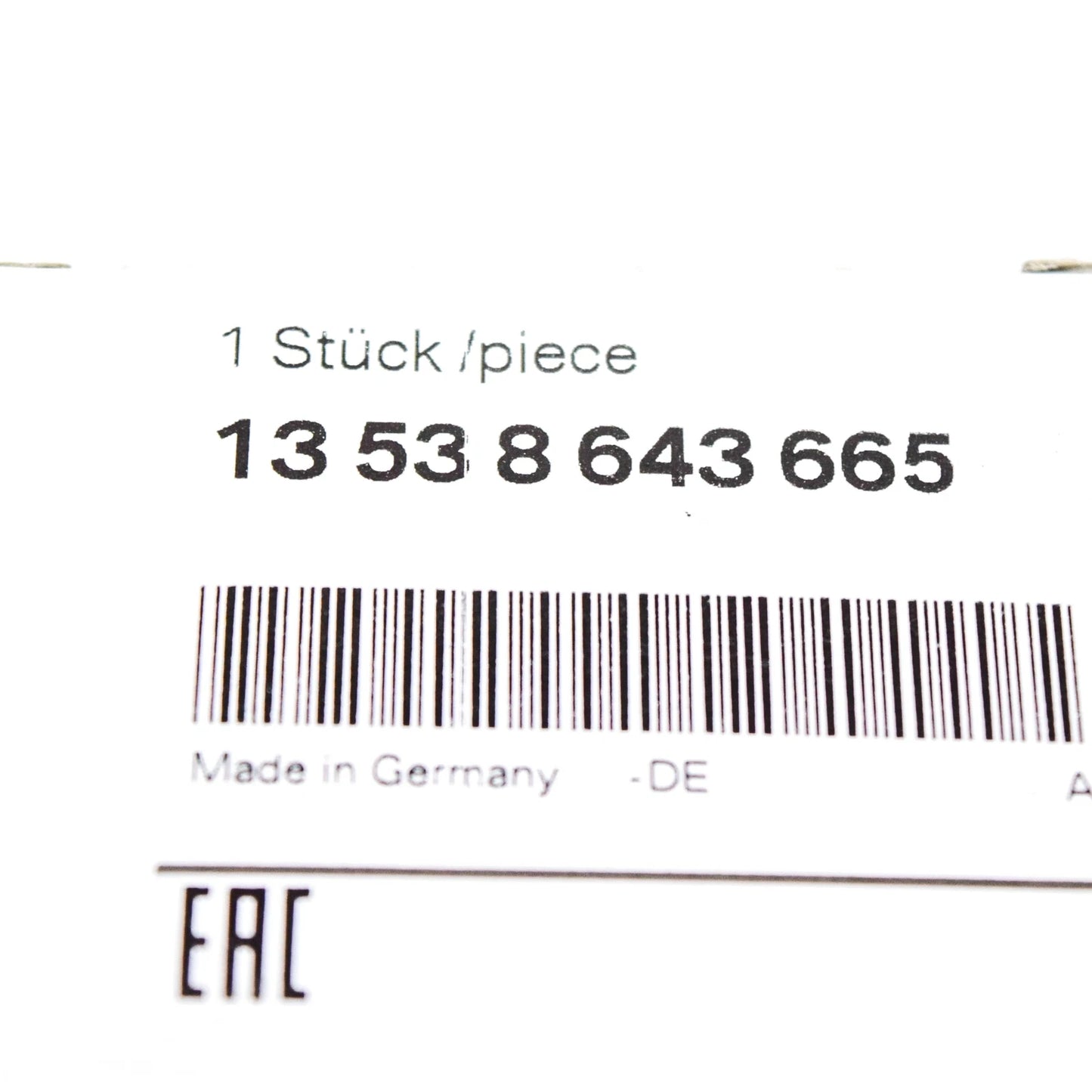 NEW BMW 1 F21 FUEL HIGH-PRESSURE SENSOR 8643665 13538643665 ORIGINAL