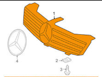 new mb cls c219 amg front bumper radiator grille a2198801583 original