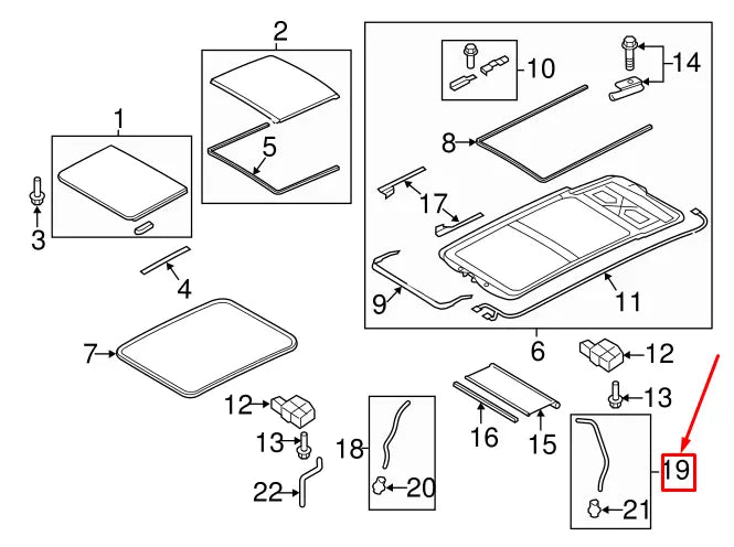 NEW AUDI A4 AVANT B8 REAR SUNROOF DRAIN HOSE 8K9877203C ORIGINAL