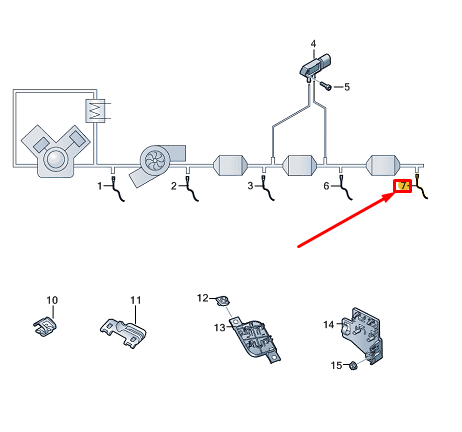 new audi a3 sportback 8y nox sensor with control unit 05l907807aq original