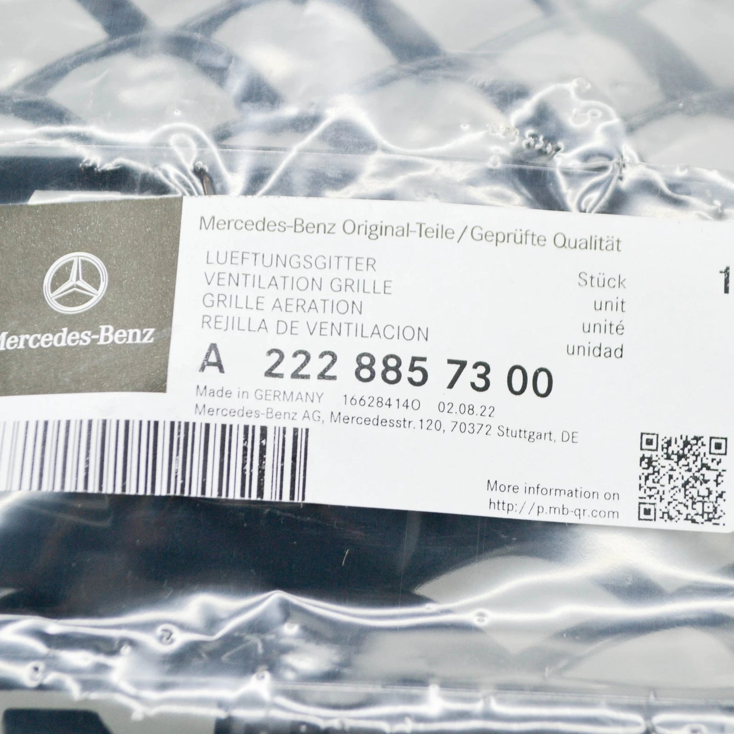 NEW MERCEDES-BENZ S W222 FRONT BUMPER RIGHT GRILLE A2228857300