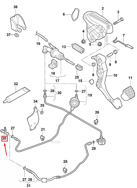NEW VOLKSWAGEN GOLF MK5 CLUTCH BLEEDER ASSEMBLY 1J0721468E