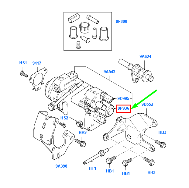 new ford mondeo mk3 fuel injection pump valve assy 1329098 4s4q-9g586-aa