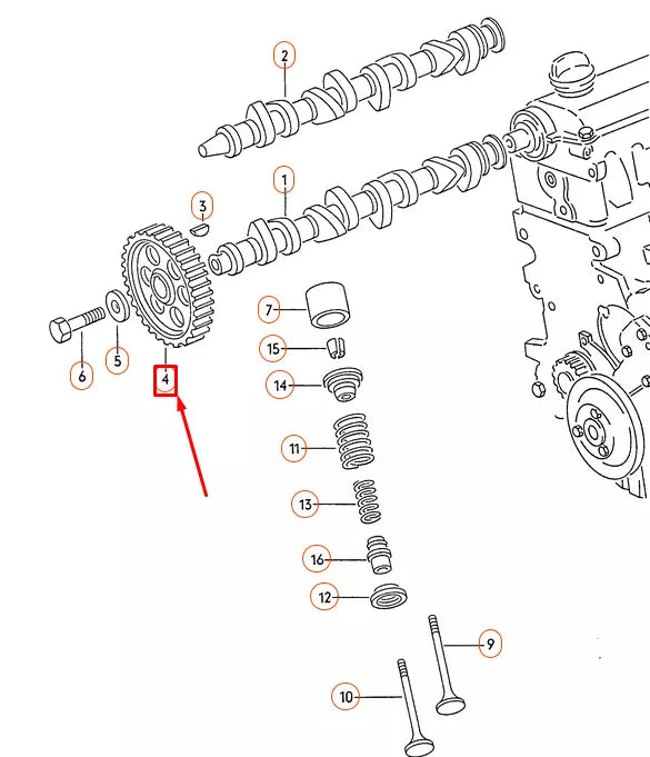 NEW VOLKSWAGEN BEETLE 9C CAMSHAFT PULLEY 06A109105D ORIGINAL