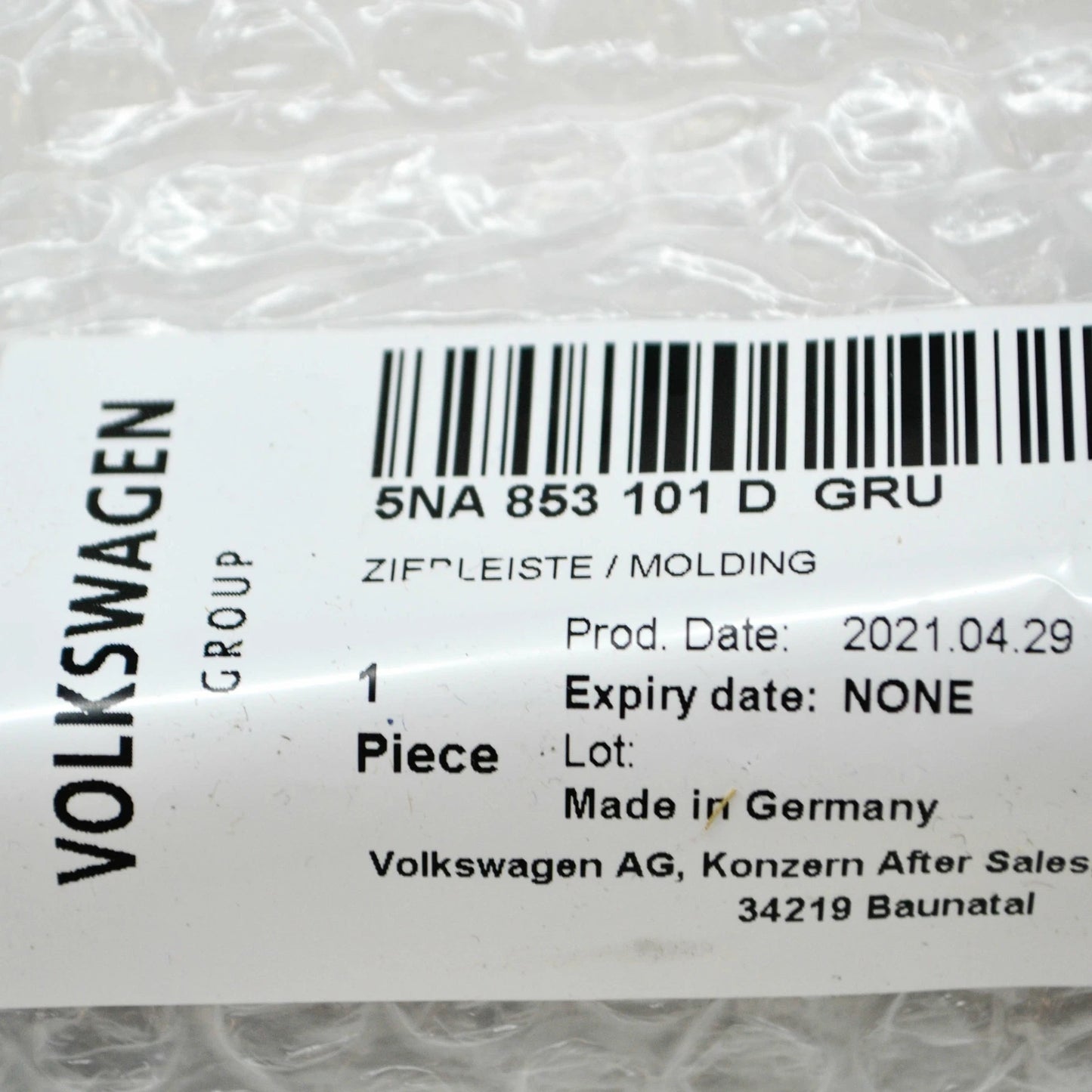 NEW VOLKSWAGEN TIGUAN AD FRONT LEFT RADIATOR GRILLE TRIM 5NA853101DGRU