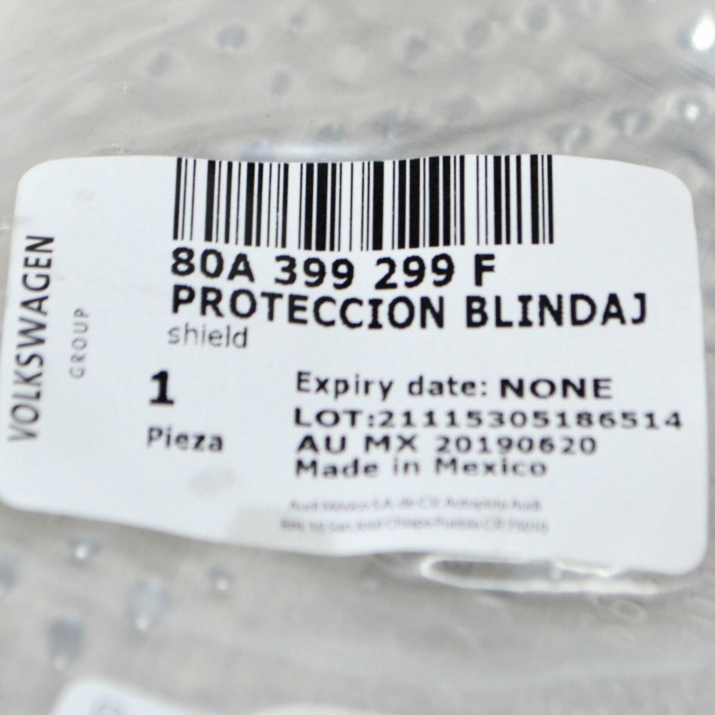 NEW AUDI Q5 80A LEFT TRANSMISSION HEAT PROTECTION SHIELD 80A399299F ORIGINAL