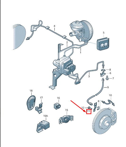 new audi a6 c6 rear right lower brake hydraulic line bracket 4b0615134f original