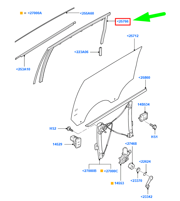new ford galaxy mk2 rear left door window glass seal 1777861 original