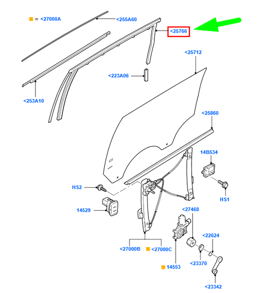 new ford galaxy mk2 rear left door window glass seal 1777861 original