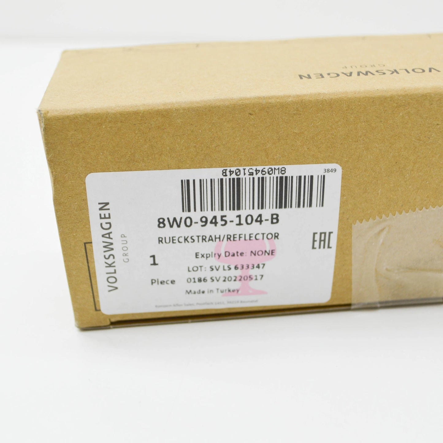 NEW AUDI A4 B9 REAR RIGHT INNER BUMPER REFLECTOR 8W0945104B ORIGINAL