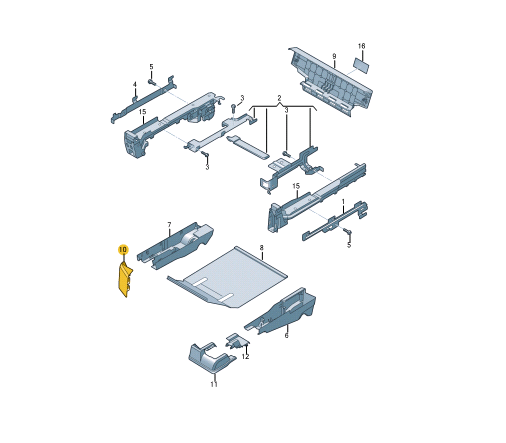 NEW AUDI Q7 4M REAR SEAT RAIL TRIM COVER 4M0883688A4PK ORIGINAL