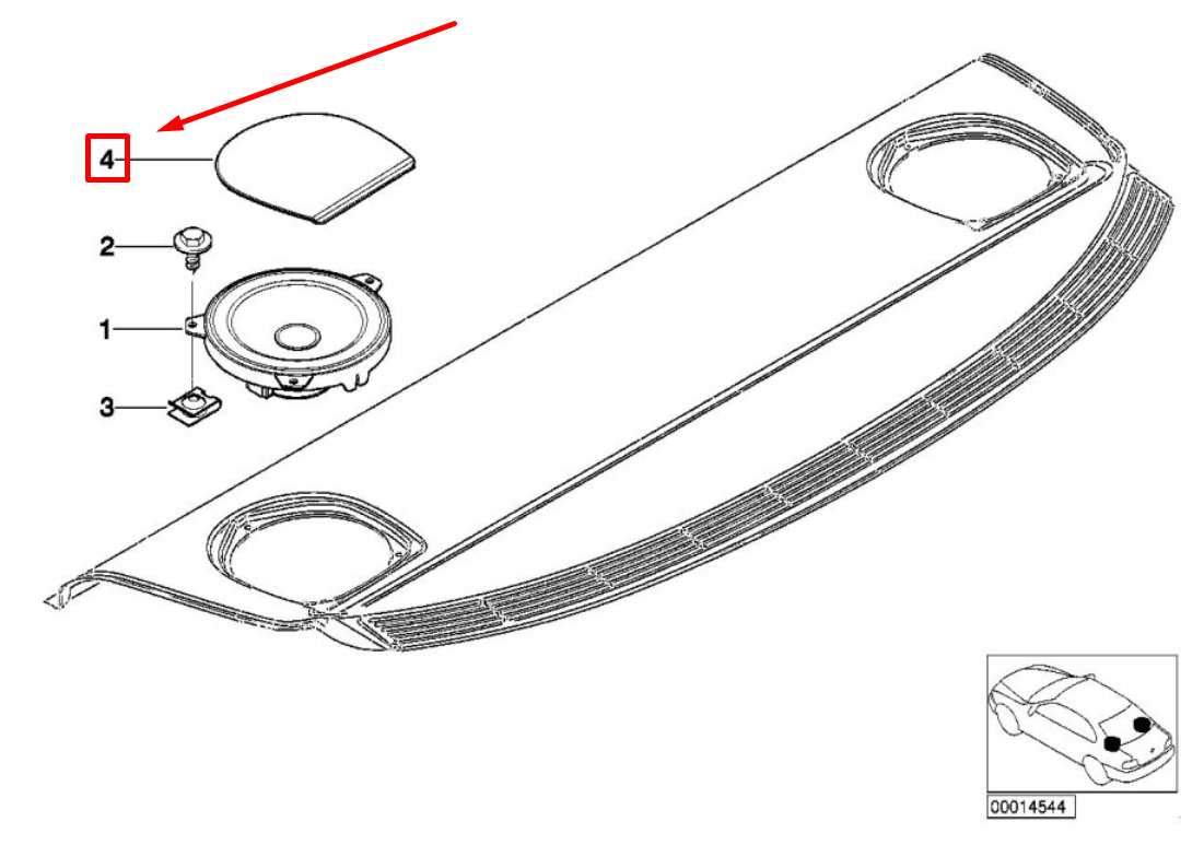 new bmw 3 e46 rear loudspeaker cover 51468213971 8213971 original
