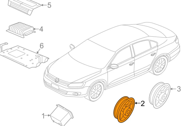 NEW VOLKSWAGEN JETTA MK6 REAR DOOR SPEAKER 5C6035710A