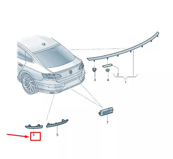 NEW VW ARTEON 3H REAR RIGHT OUTER BUMPER REFLECTOR 3G8945106