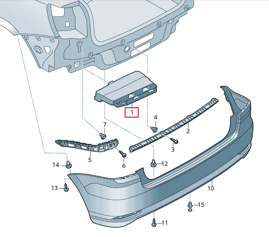 NEW VOLKSWAGEN AMEO REAR BUMPER RIGHT SIDE FOAM 6RW807251A ORIGINAL