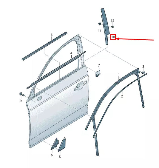 NEW AUDI Q5 FY FRONT RIGHT DOOR APPLIQUE TRIM 80A837902A5FQ