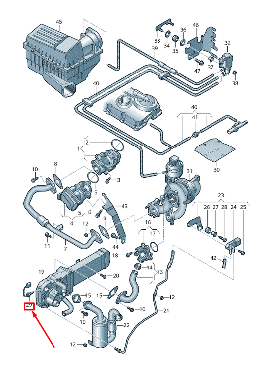 new vw golf vi 5k mk6 egr cooler temperature sensor 03l906529a original